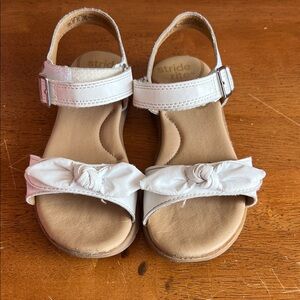 Stride Rite White Bow Kids Sandals